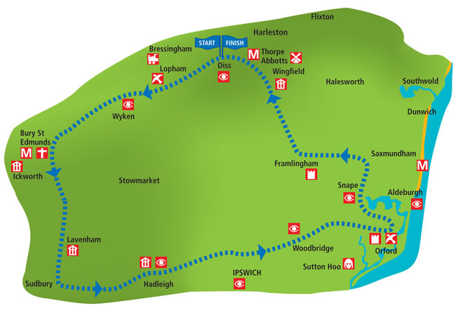 Suffolk Secrets Map